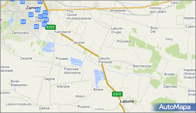 mapa Łabuńki Pierwsze, Łabuńki Pierwsze na mapie Targeo