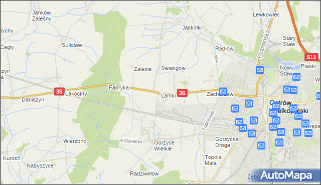 mapa Lamki, Lamki na mapie Targeo