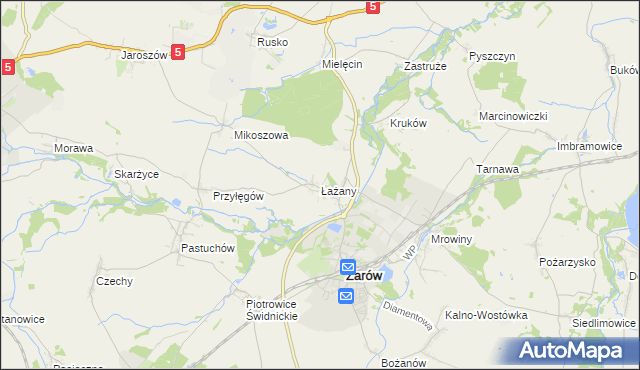 mapa Łażany, Łażany na mapie Targeo