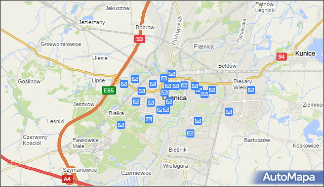 mapa Legnicy, Legnica na mapie Targeo