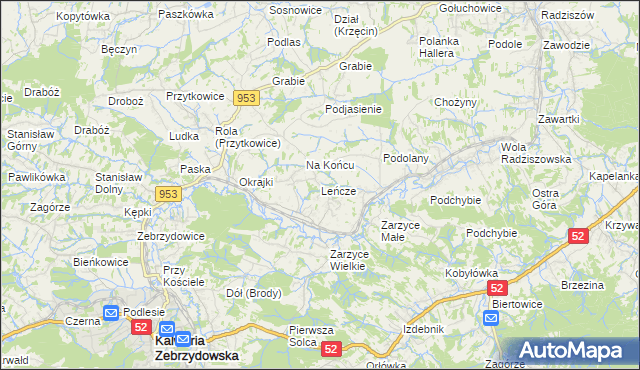mapa Leńcze, Leńcze na mapie Targeo
