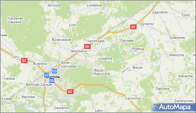 mapa Łopianka, Łopianka na mapie Targeo