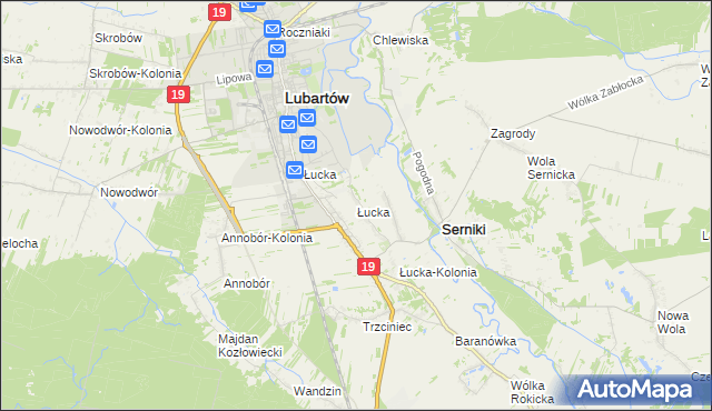 mapa Łucka, Łucka na mapie Targeo