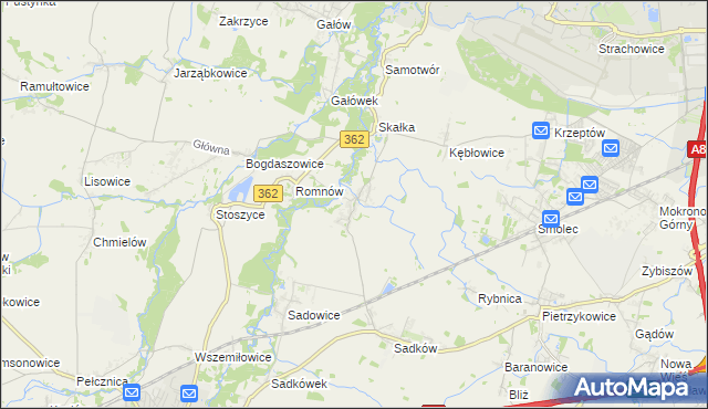 mapa Małkowice gmina Kąty Wrocławskie, Małkowice gmina Kąty Wrocławskie na mapie Targeo