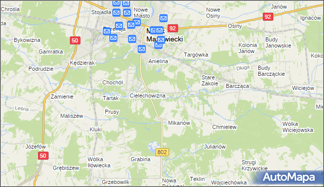 mapa Marianka gmina Mińsk Mazowiecki, Marianka gmina Mińsk Mazowiecki na mapie Targeo