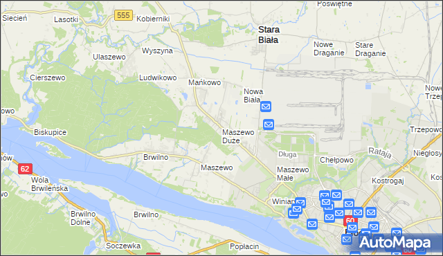 mapa Maszewo Duże, Maszewo Duże na mapie Targeo