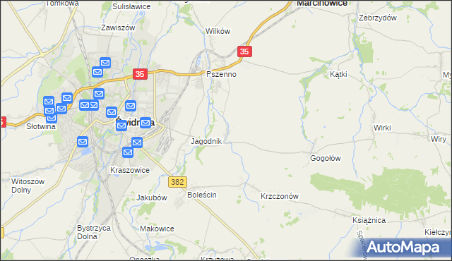 mapa Miłochów, Miłochów na mapie Targeo