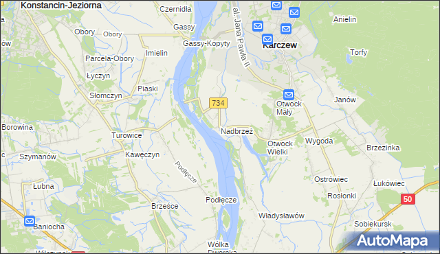 mapa Nadbrzeż, Nadbrzeż na mapie Targeo