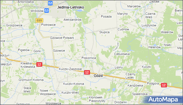 mapa Niemianowice, Niemianowice na mapie Targeo
