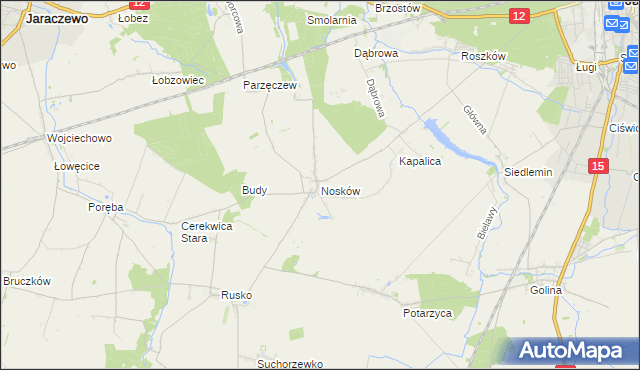 mapa Nosków, Nosków na mapie Targeo