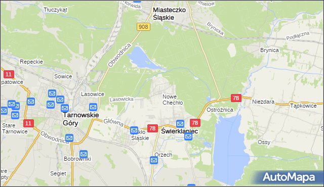 mapa Nowe Chechło, Nowe Chechło na mapie Targeo
