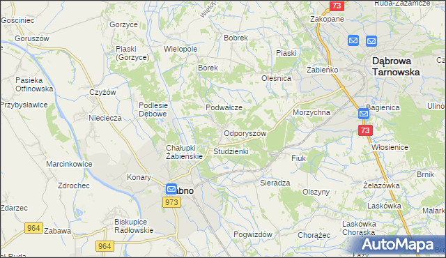 mapa Odporyszów, Odporyszów na mapie Targeo