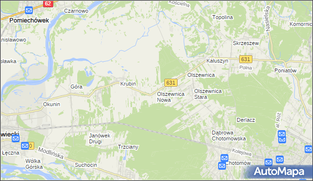 mapa Olszewnica Nowa, Olszewnica Nowa na mapie Targeo