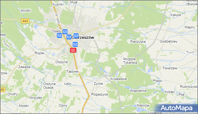 mapa Ostrzeszów-Pustkowie, Ostrzeszów-Pustkowie na mapie Targeo