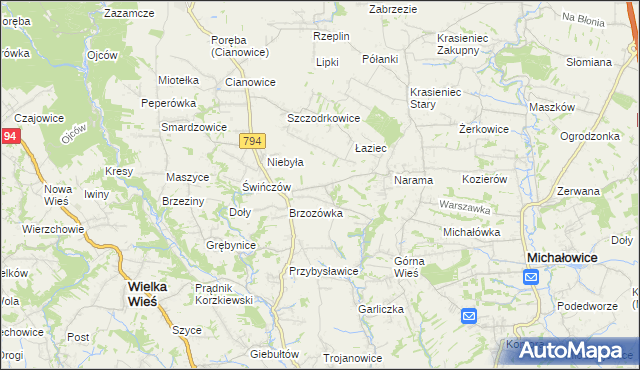 mapa Owczary gmina Zielonki, Owczary gmina Zielonki na mapie Targeo