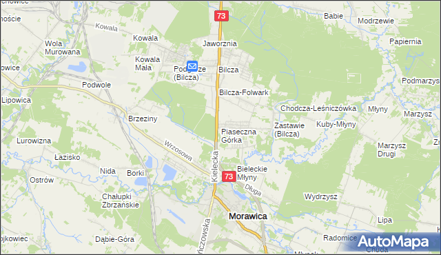 mapa Piaseczna Górka, Piaseczna Górka na mapie Targeo