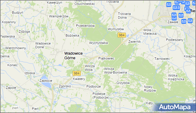 mapa Piątkowiec, Piątkowiec na mapie Targeo