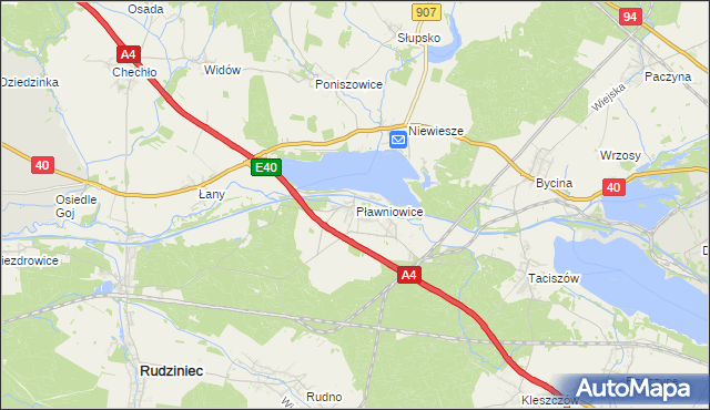 mapa Pławniowice, Pławniowice na mapie Targeo