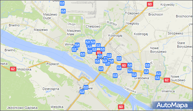 mapa Płock, Płock na mapie Targeo