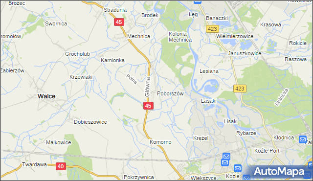 mapa Poborszów, Poborszów na mapie Targeo