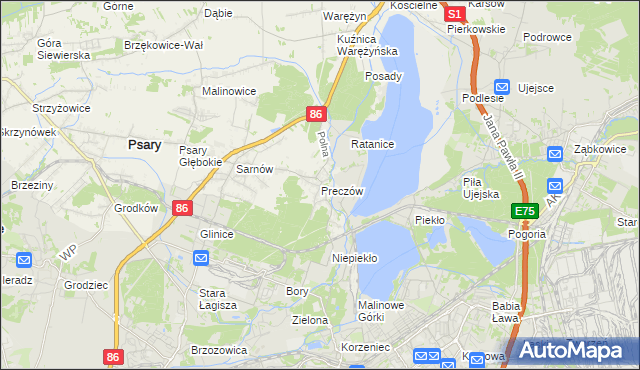 mapa Preczów, Preczów na mapie Targeo