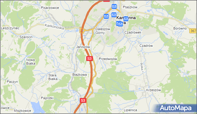 mapa Przedwojów, Przedwojów na mapie Targeo