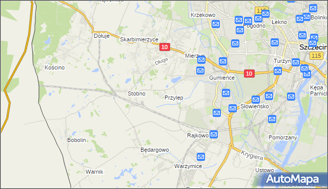 mapa Przylep, Przylep na mapie Targeo