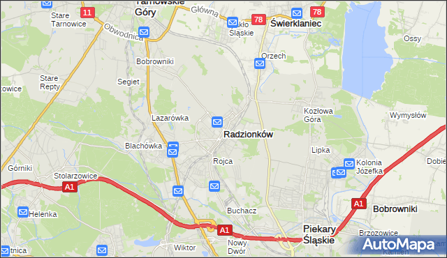 mapa Radzionków, Radzionków na mapie Targeo