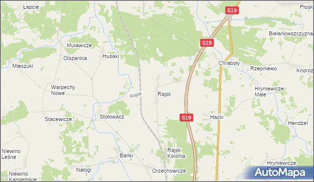 mapa Rajsk, Rajsk na mapie Targeo