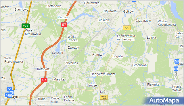 mapa Runów, Runów na mapie Targeo