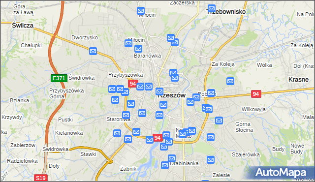 mapa Rzeszów, Rzeszów na mapie Targeo