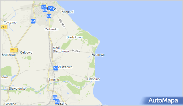 mapa Rzucewo, Rzucewo na mapie Targeo