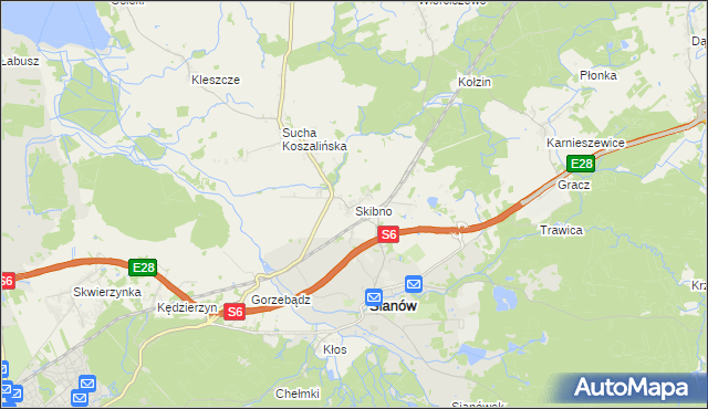 mapa Skibno, Skibno na mapie Targeo