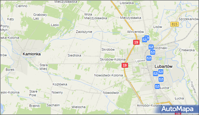 mapa Skrobów-Kolonia, Skrobów-Kolonia na mapie Targeo