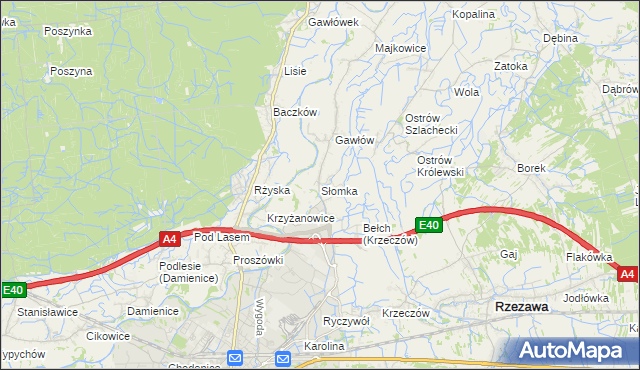 mapa Słomka, Słomka na mapie Targeo