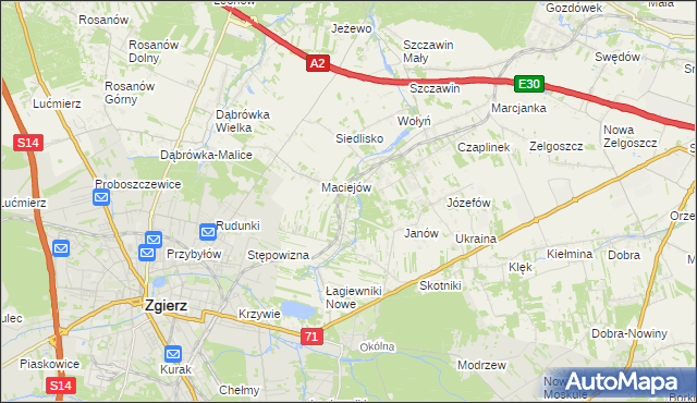mapa Smardzew gmina Zgierz, Smardzew gmina Zgierz na mapie Targeo