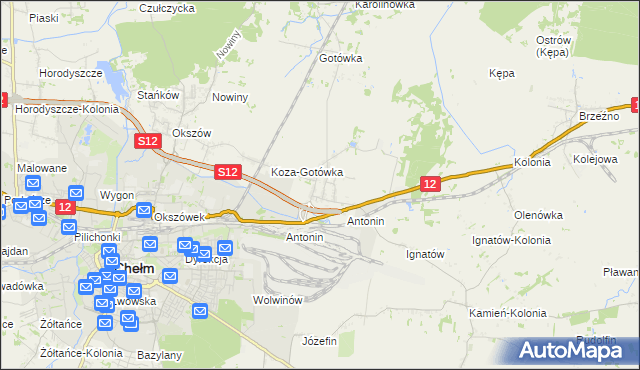 mapa Srebrzyszcze, Srebrzyszcze na mapie Targeo