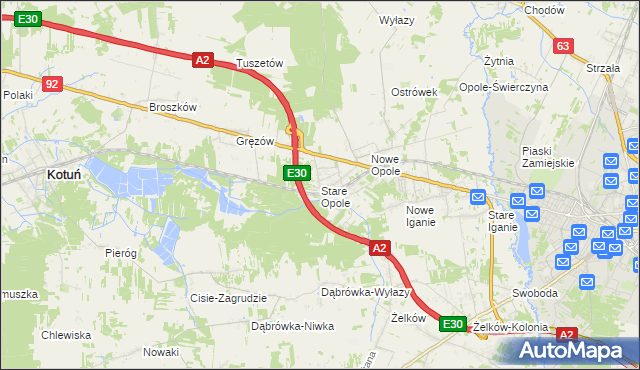 mapa Stare Opole, Stare Opole na mapie Targeo