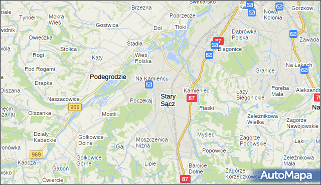 mapa Stary Sącz, Stary Sącz na mapie Targeo