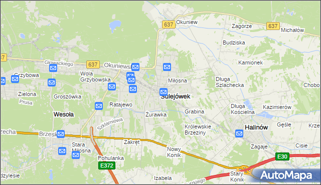 mapa Sulejówek, Sulejówek na mapie Targeo