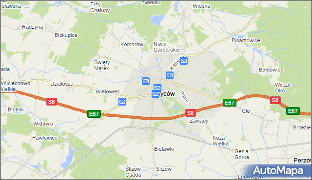 mapa Syców, Syców na mapie Targeo