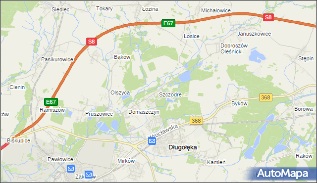 mapa Szczodre, Szczodre na mapie Targeo