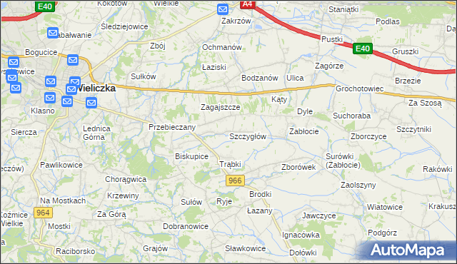 mapa Szczygłów, Szczygłów na mapie Targeo