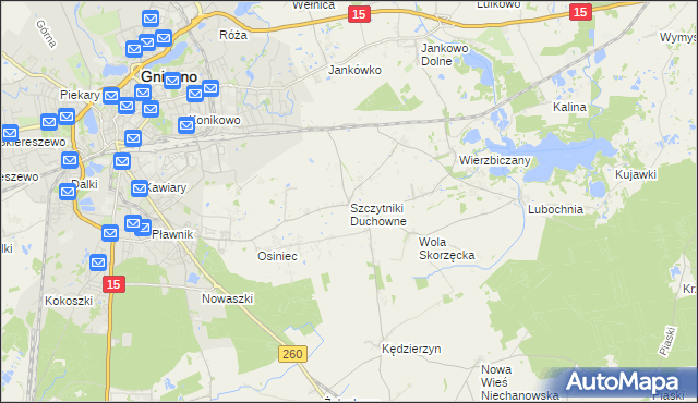 mapa Szczytniki Duchowne, Szczytniki Duchowne na mapie Targeo