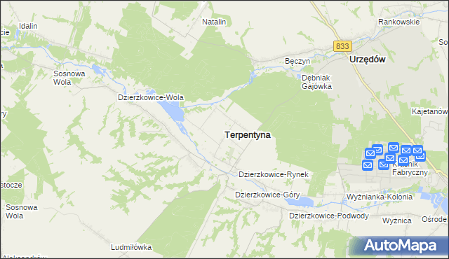 mapa Terpentyna, Terpentyna na mapie Targeo