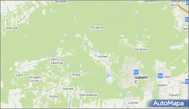 mapa Truskaw, Truskaw na mapie Targeo