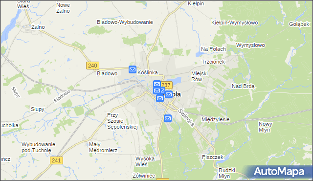 mapa Tuchola, Tuchola na mapie Targeo