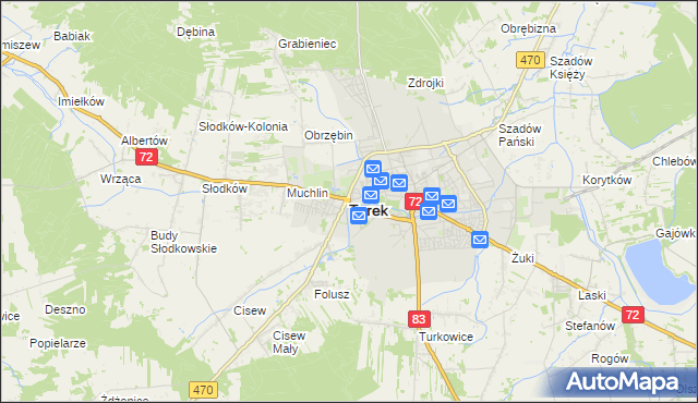 mapa Turka, Turek na mapie Targeo