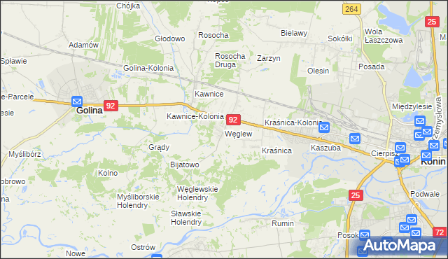 mapa Węglew, Węglew na mapie Targeo