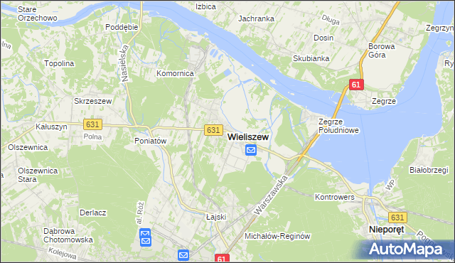 mapa Wieliszew, Wieliszew na mapie Targeo